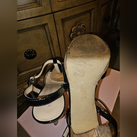 Franco Sarto Black/cork heels - Picture 5 of 6